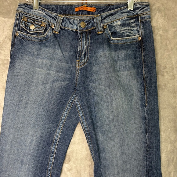 Vigoss‎ Bootcut  Women’s Blue Jeans Size 11/12 Faded Distressed Cowgirl Western - Picture 14 of 14